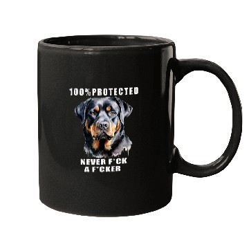 Discover Rottweiler Pet BOSS 100 Protected Rottweiler Fun 8 Mugs