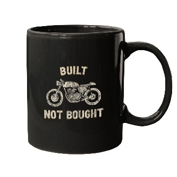 Discover Cafe Racer Design Hand Drawn Motorcycle Built Not Bought Mugs