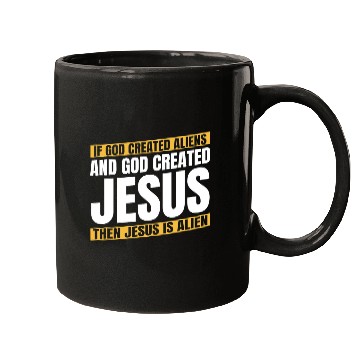 Discover Aliens UFO Funny Christianity Christian Bible 2Catholic Alien Jesus Mugs
