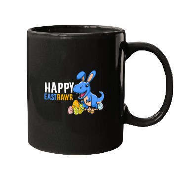 Discover Dinosaur Pet Cute Easter Dinosaur Dino Lover Bunny Easter Egg Hunter Kids Mugs