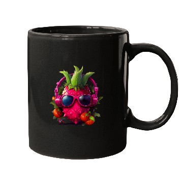 Discover Dragon Pet Tropical Vibes Dragon Fruit Summer Music DJ Style Mugs