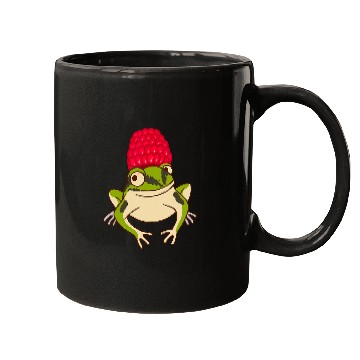 Discover Frog Pet With Raspberry Hat Amphibian Tadpole Frog Lover Mugs