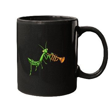 Discover Praying Mantis Violin Bug Catcher Musical Instrument Mugs