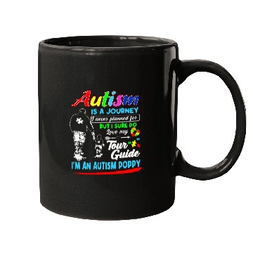 Discover Autism Puzzle Poppy Autism Is A Journey Mugs