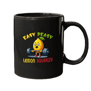 Discover Easy Peasy Lemon Squeezy Lemonade Lover Gym Exercise Mugs
