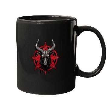 Discover Goats Pet Baphomest Pentagram Satanic Devil Goats Head Occul Mugs