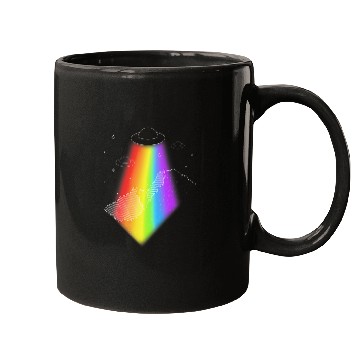 Discover Aliens UFO Rainbow Mountain Alien UFO Mugs