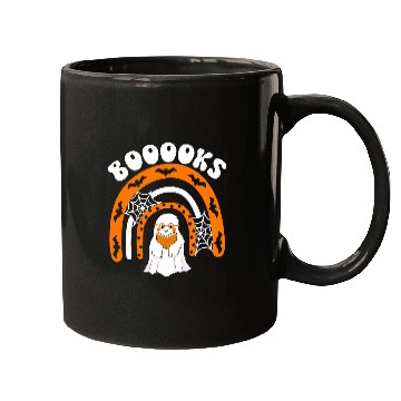 Discover Book Fun Cute ghosts Book Rainbow Reading Top Teacher Booooks Mugs