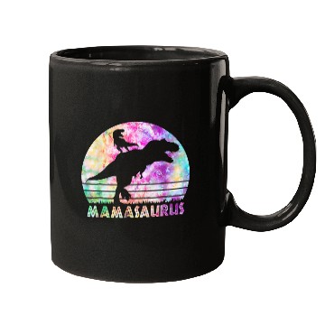 Discover Dinosaur Pet Mamasaurus Tie Dye Sunset Funny Dinosaur Mother Mugs