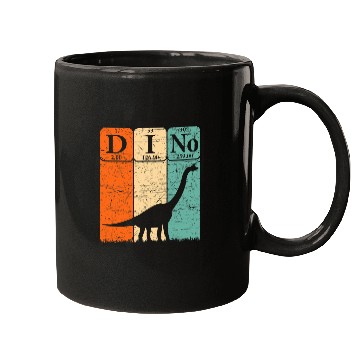 Discover Dinosaur Pet Periodic Table Elements Brontosaurus Paleontologist Mugs