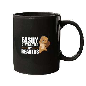 Discover Beaver Pet Easily Distracted By Beavers Cute Beaver 01 Mugs