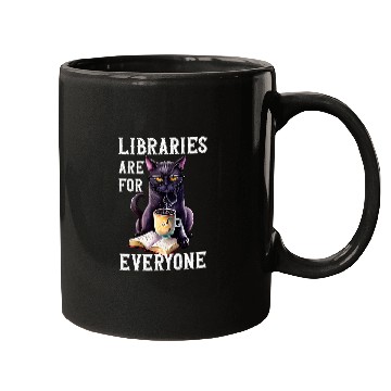Discover Book Fun Libraries Are For Everyone Cat Book Reader Librarian Mugs