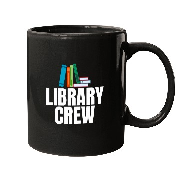 Discover Book Fun Library Crew Sarcastic for Unisex Book Nerds Mugs