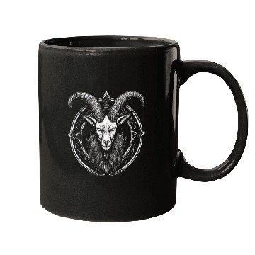 Discover Goats Pet Baphomest Goth Devil Worship Occult Satan Symbolism Mugs