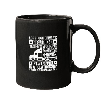 Discover Truck Fun Funny Log Truck Driver Wife 2Log Truck 2Log Trucker Mugs