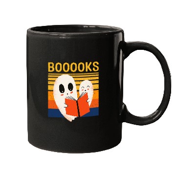 Discover Book Fun Cute ghosts Book Reading Halloween Teacher Puns Booooks Mugs