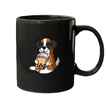 Discover Saint Bernard Pet Boba Bubble Milk Tea Saint Bernard Mugs