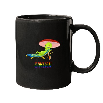 Discover Aliens UFO Gay Pride Month Stuff Alien Men Women NonBinary Graphic Mugs
