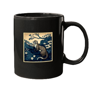 Discover Ferret Pet Surrealism Japanese Painting Weasel Mugs