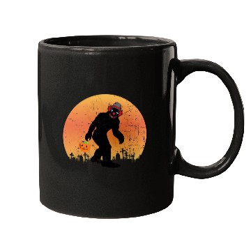 Discover Scary Clown bigfoots Trick or Treating Candy Bucket Graveyard Mugs