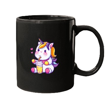 Discover Unicorn Pet Drinking Boba Tea Bubble Tea Cute Mugs
