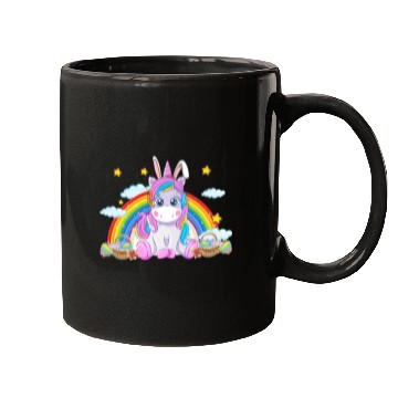 Discover Unicorn Pet Kids Unicorn Bunny Happy Easter Rainbow Unicorn Girl Mugs