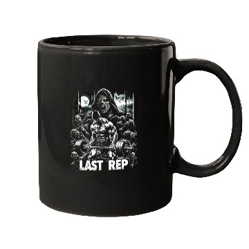 Discover Last Rep 80s Slasher Bodybuilding Mugs