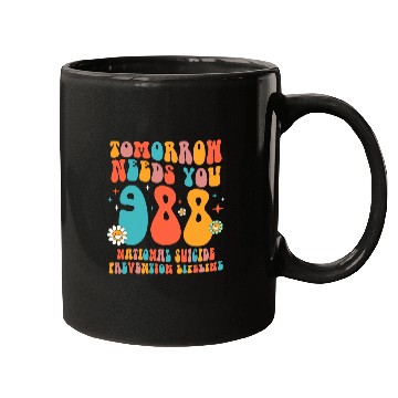Discover suicides Prevention 988 Ribbon Retro Tomorrow Needs You 988 suicides Prevention Awareness 9 Mugs