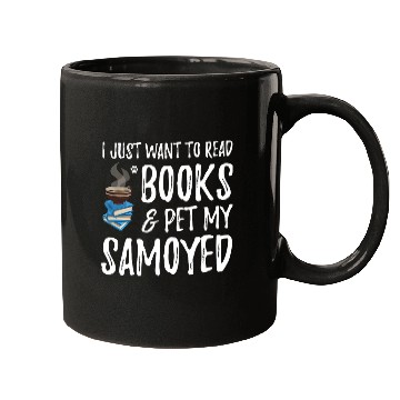 Discover Book Fun Samoyed Avid Book Reader Funny Dog Mom Mugs