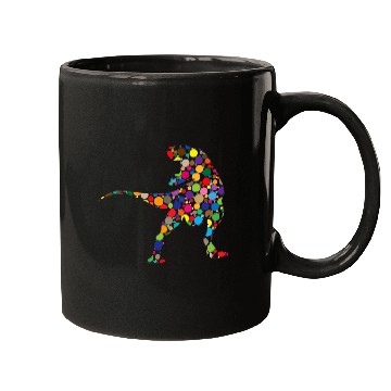 Discover Dinosaur Pet Dot Day Dinosaur Colorful Trex Dinosaur polka Dot Boys Kids Mugs