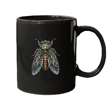 Discover HyperRealistic Cicada Insect Art Tee for Nature Lovers 2024 21 Mugs