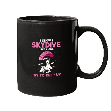 Discover Llama Pet Skydiving Llama I Know I Skydive Paragliding Parachuting Mugs