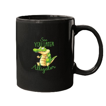 Discover Alligator Pet Reptile Crocodile See You Later Alligator 2 Mugs