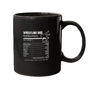 Discover Sport Wrestling MMA wrestler Funny DAD nutrition facts theme Mugs