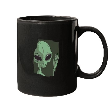 Discover Aliens UFO Waving 2I Aliens Greetings UFO Mugs