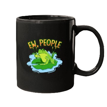 Discover Frog Pet Ew People Frog On Lily Pad Water Mugs