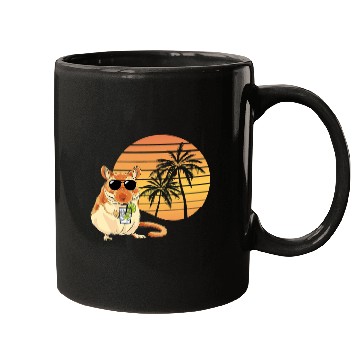 Discover Gerbil Pet Lover Summer Lemonade Aviator Sunglass Palm Tree Mugs
