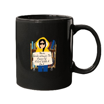 Discover Book Fun Feminist Quote A Girl With Book Ruth Bader Ginsburg Funny Mugs