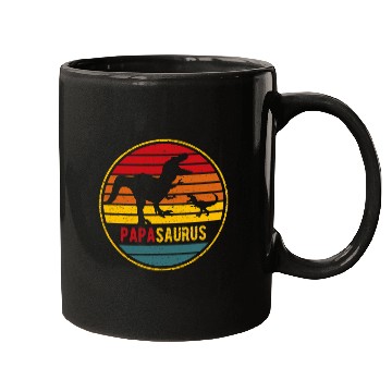 Discover Dinosaur Pet vintages Dad Dinosaur Papasaurus Mugs