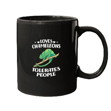 Discover Chameleon Pet Loves Chameleons Tolerates People Mugs