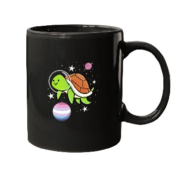 Discover Turtle Pet Astronaut Bigender Pride Mugs