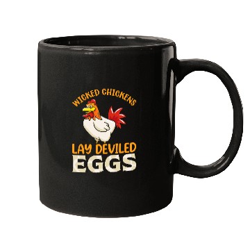 Discover Chicken Pet Wicked Chickens Lay Deviled Egg Funny Rooster Chicken Lovers Mugs