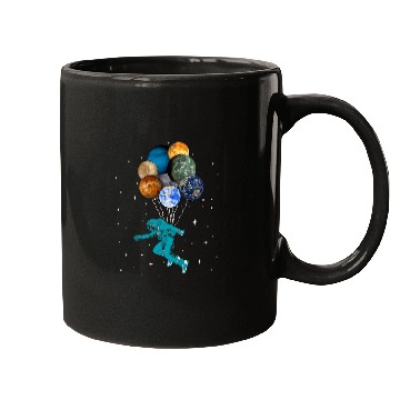 Discover Astronaut Job Space Balloons Moon Mars Planets Mugs