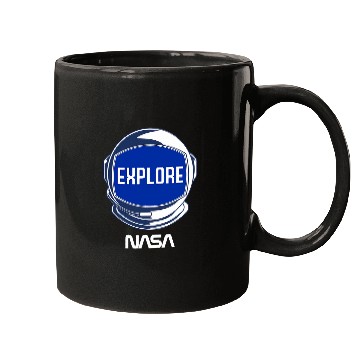 Discover Astronaut Job NASA Explore The Unknown Space Walk Astronaut Helmet Poster Mugs