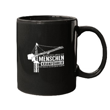 Discover Excavator Fun Two types crane guide crane construction site construction worker Mugs