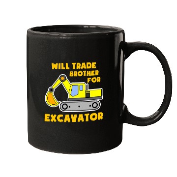 Discover Excavator Fun Construction Vehicles Will Trade Brother For Mugs