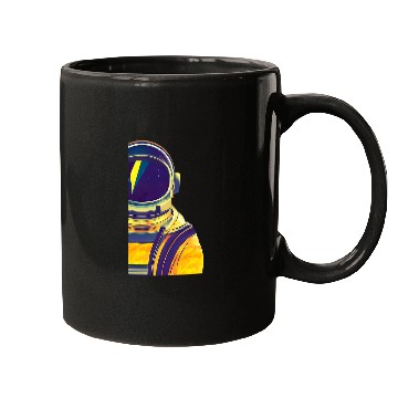 Discover Astronaut Job Space Helmet Man Reflective Visor Orange Gift Idea Mugs