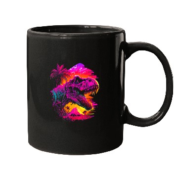 Discover Dinosaur Pet Vaporwave TRex Edgy Aesthetic Streetwear Mugs