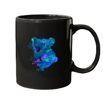 Discover Koala Pet Cyan Blue Violet teal Koala For Animals Lover Mugs