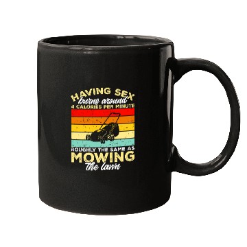 Discover Lawn Mower Fun Grass Gardener 3 Mugs